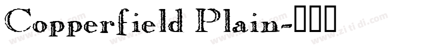 Copperfield Plain字体转换